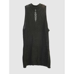 White House Black‎ Market Mock Neck Sleeveless Top Mesh Womens Textured Small